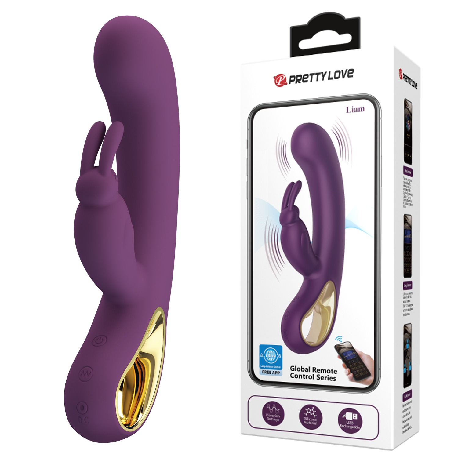 VIBRADOR CONEJO CON APP – LIAM